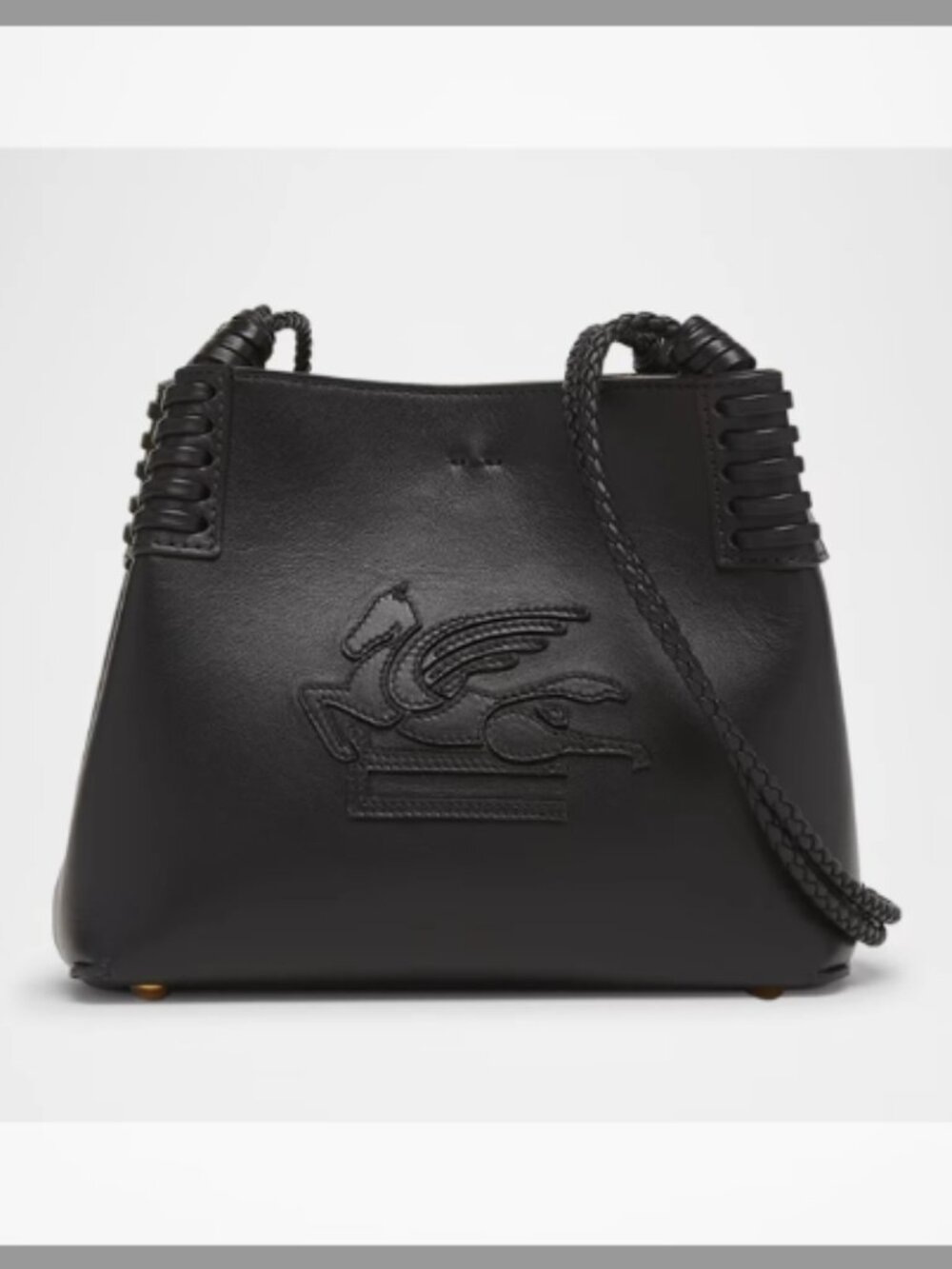 Etro NWT Libra XS Leather Shopping Crossbody Bag (ORIG. $1290) BLACK
